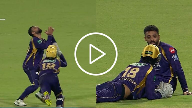 Varun Chakravarthy Fumes After Fielding Mix-up with Raghuvanshi in KKR vs MI