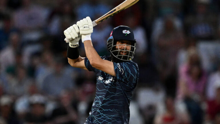 Hasan, Tye fireworks deny Derbyshire as Yorkshire go two from two – Yorkshire’s Dramatic Comeback: Hasan Ali & Andrew Tye Stun Derbyshire in Vitality Blast Thriller