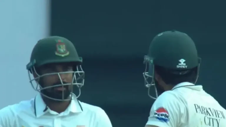 Litton Das and Mohammad Rizwan Clash in Tense BAN vs PAK Test Match