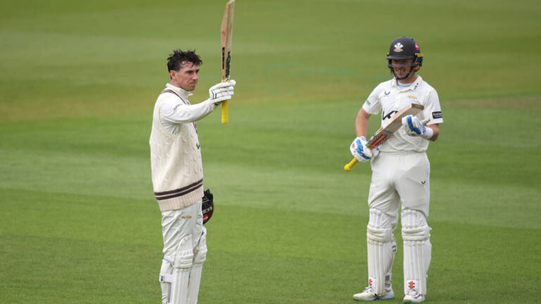 Dan Lawrence double-hundred puts Surrey in charge at Kia Oval