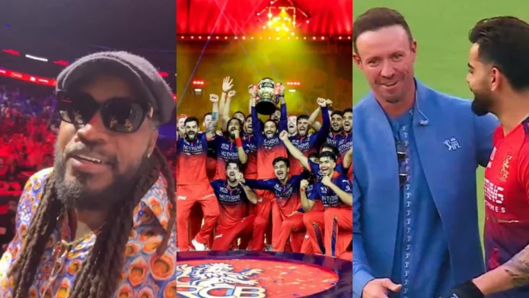 AB de Villiers and Chris Gayle’s emotional reactions go viral after RCB’s historic title defence